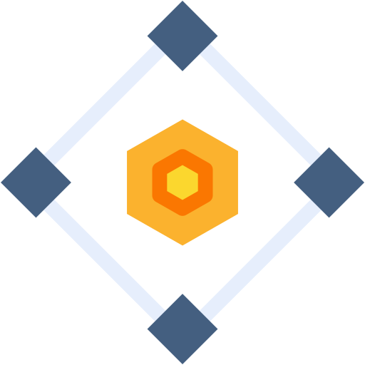 cadena de bloques Generic color fill icono