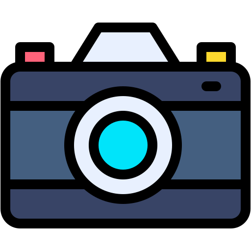 cámara fotográfica Generic color lineal-color icono