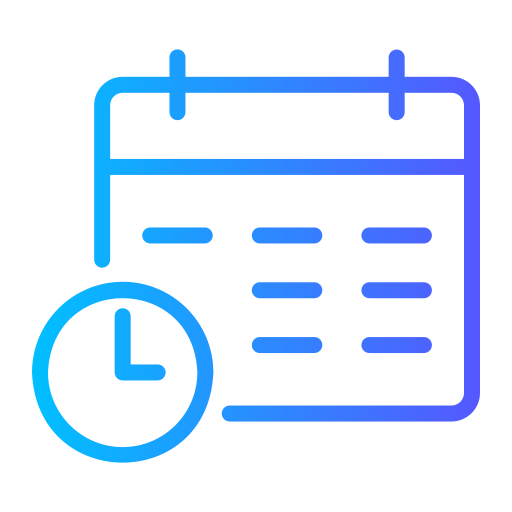 calendrier Generic gradient outline Icône