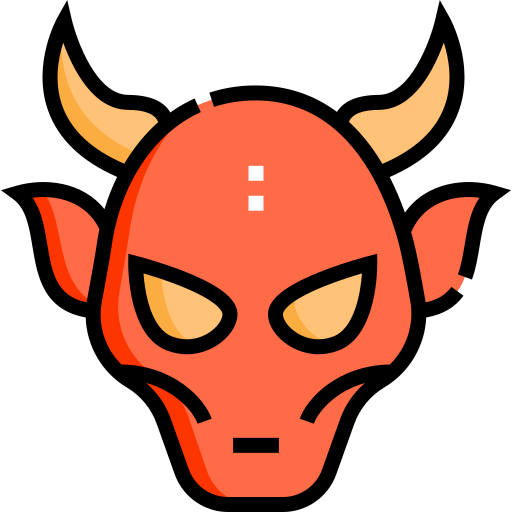 Devil Detailed Straight Lineal color icon