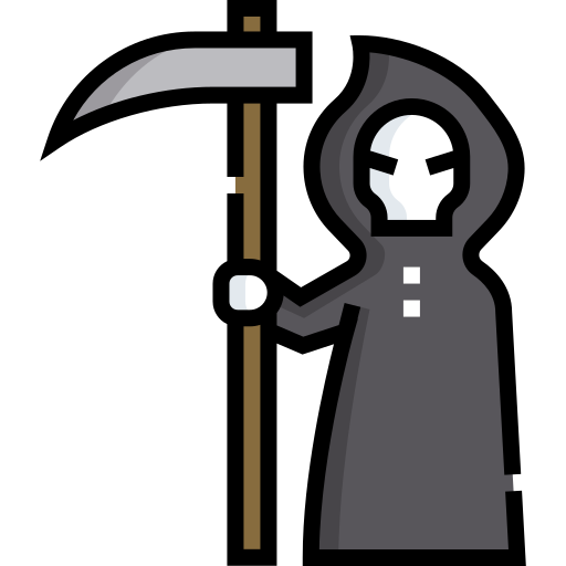 Grim reaper Detailed Straight Lineal color icon