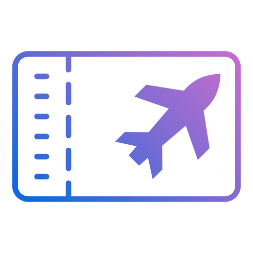 Airplane ticket Generic gradient fill icon