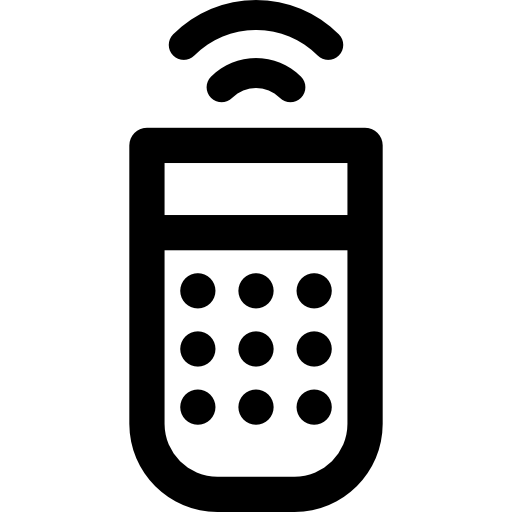 Remote control Curved Lineal icon