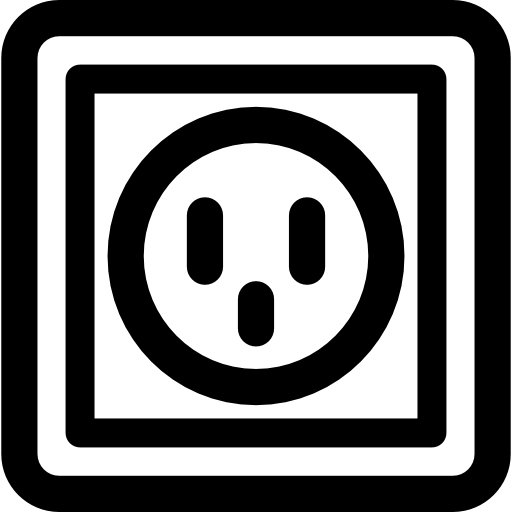gniazdo elektryczne Curved Lineal ikona