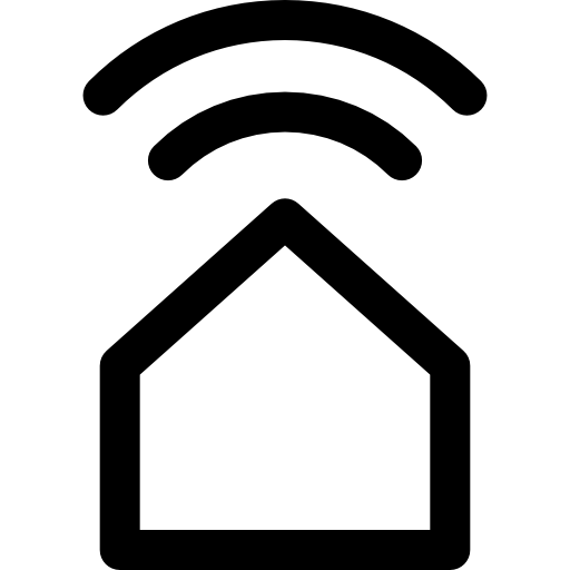 똑똑한 집 Curved Lineal icon
