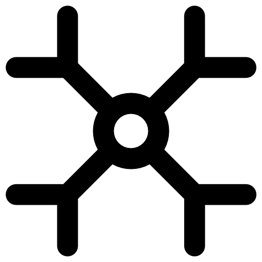 copo de nieve Vector Market Bold Rounded icono