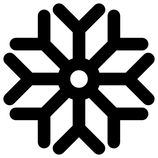 płatek śniegu Vector Market Bold Rounded ikona