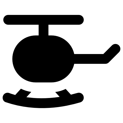 Helicopter Vector Market Fill icon