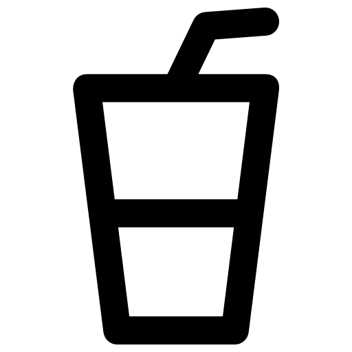 vaso de papel Vector Market Bold Rounded icono