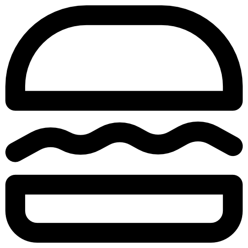 Burger Vector Market Bold Rounded icon