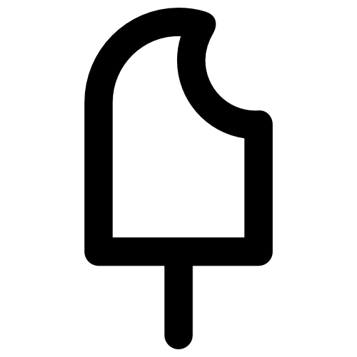 Ice cream Vector Market Bold Rounded icon