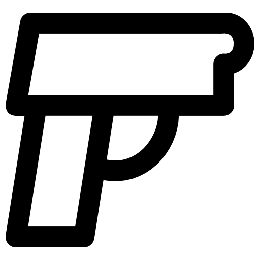 Pistol Vector Market Bold Rounded icon