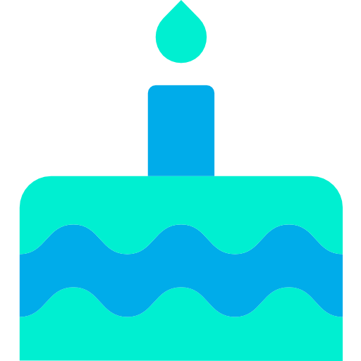 Birthday cake Kiranshastry Flat icon