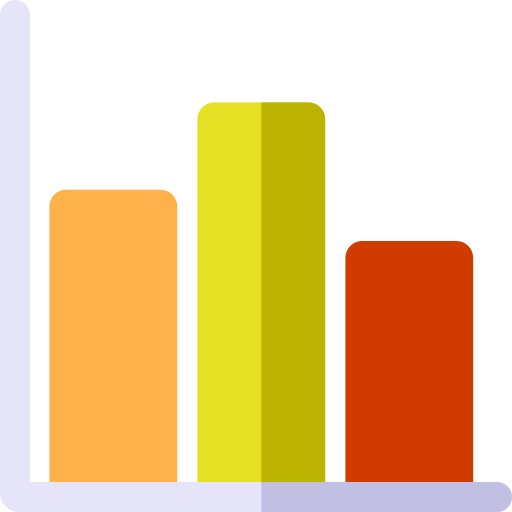 estadísticas Basic Rounded Flat icono