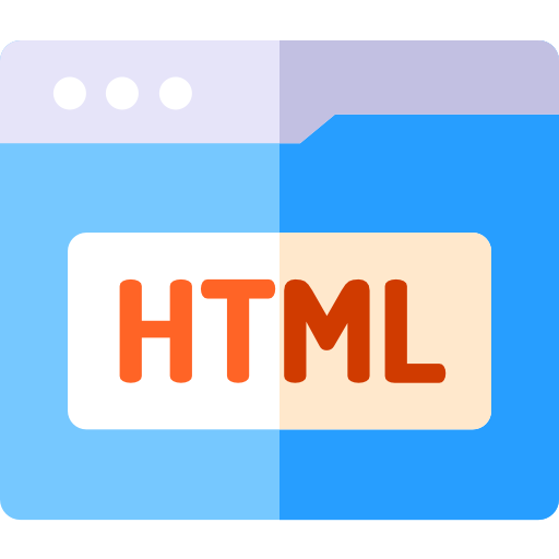 html Basic Rounded Flat icono