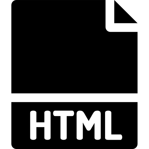 html Basic Rounded Filled icono
