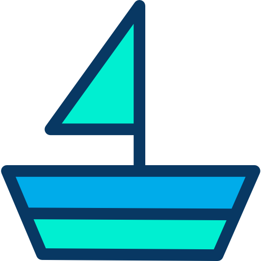 Парусная лодка Kiranshastry Lineal Color иконка