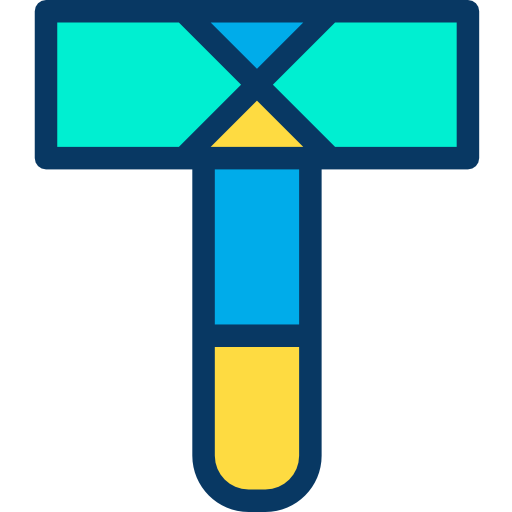 martillo Kiranshastry Lineal Color icono