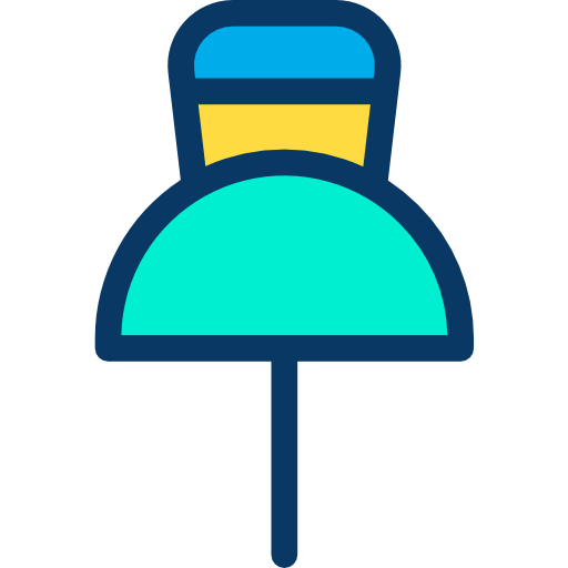 Push pin Kiranshastry Lineal Color icon