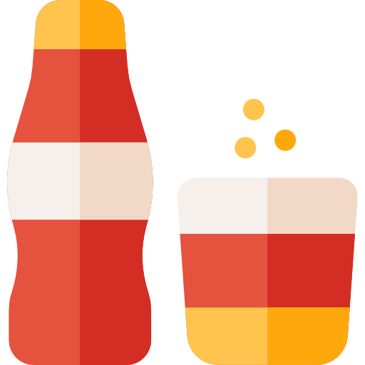 bottiglia di soda Basic Rounded Flat icona