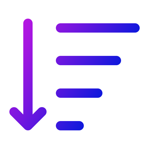 정렬 Generic gradient outline icon