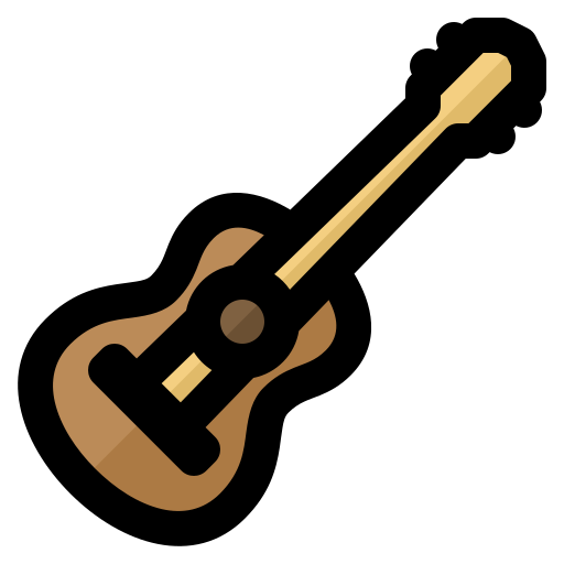 アコースティックギター Generic color lineal-color icon