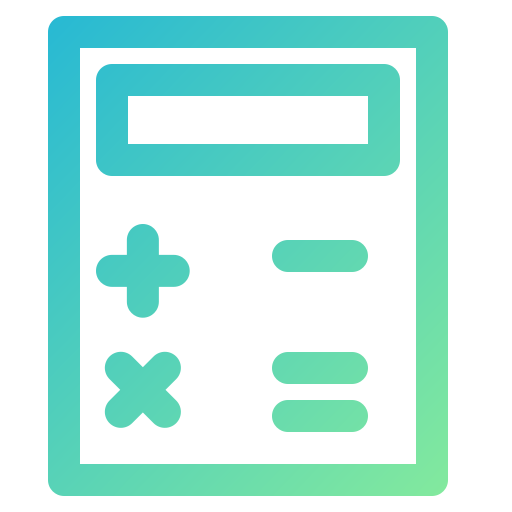 calculadora Generic gradient outline icono