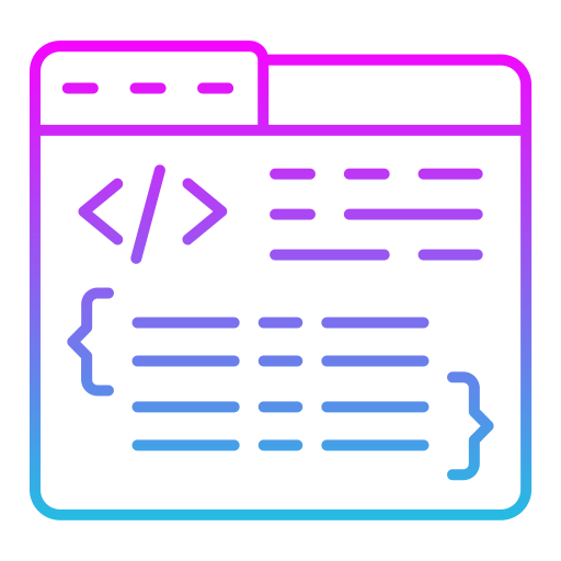 웹 코딩 Generic gradient outline icon