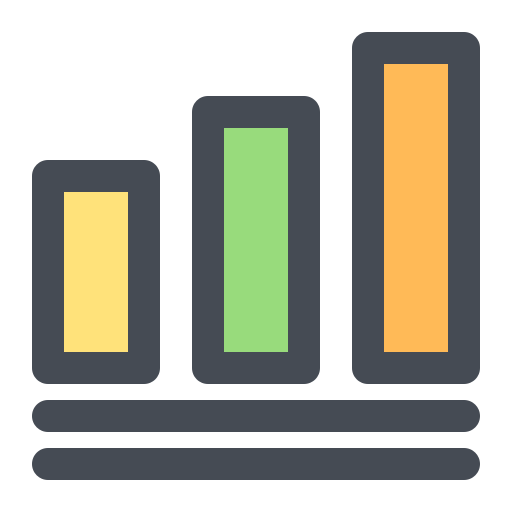 tabla de crecimiento Generic color lineal-color icono