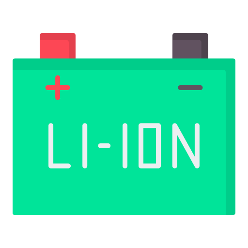 lithium cel Generic color fill icoon