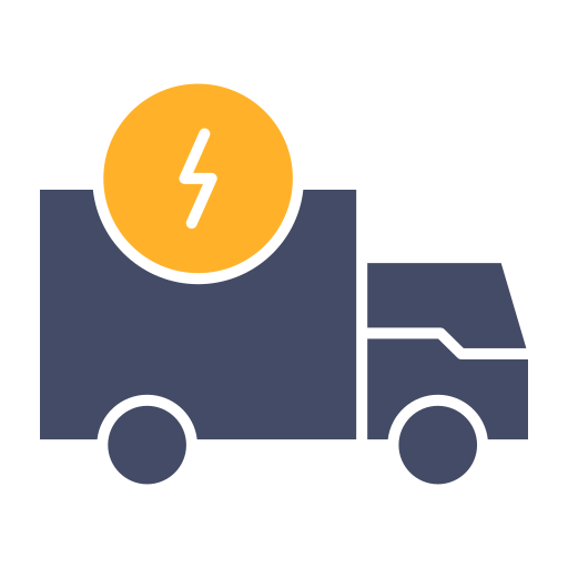 ciężarówka elektryczna Generic color fill ikona