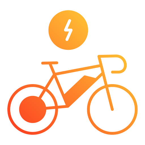 bicicleta eléctrica Generic gradient fill icono
