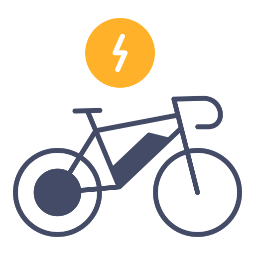 bicicletta elettrica Generic color fill icona