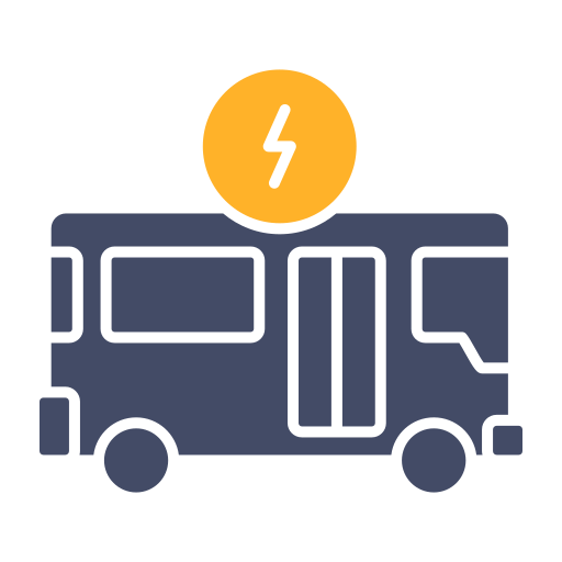 autobus elektryczny Generic color fill ikona
