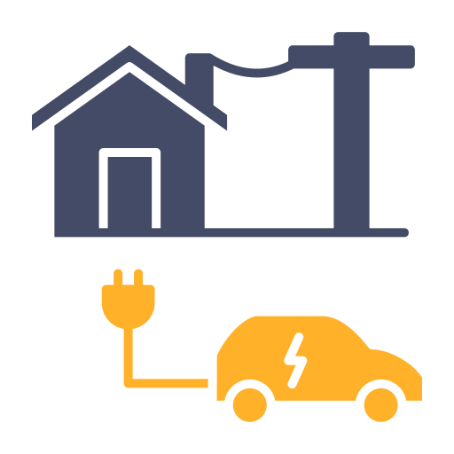 Vehicle charging Generic color fill icon