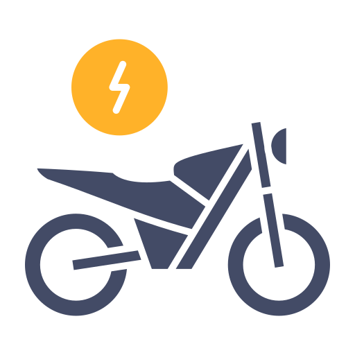motocykl elektryczny Generic color fill ikona