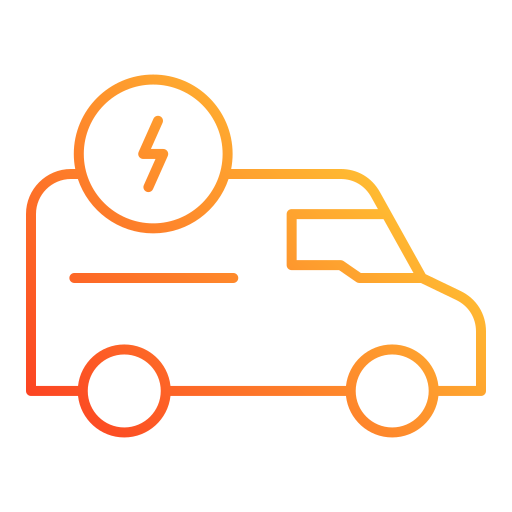 furgoneta eléctrica Generic gradient outline icono