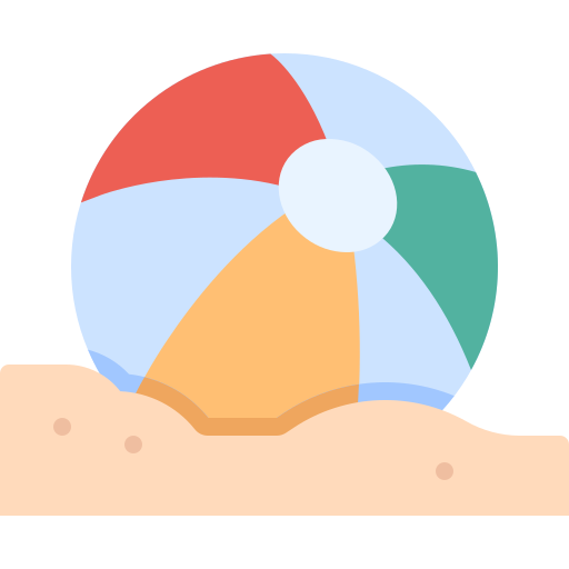 piłka plażowa Generic color fill ikona
