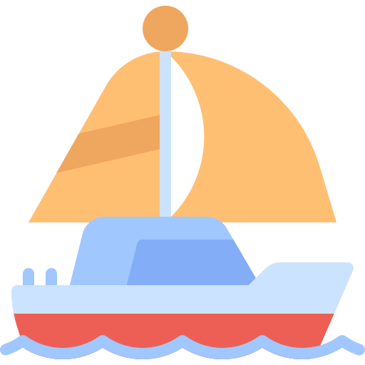 zeilboot Generic color fill icoon