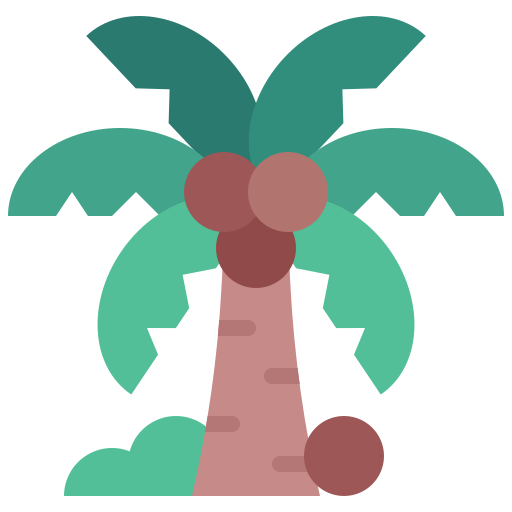drzewo kokosowe Generic color fill ikona