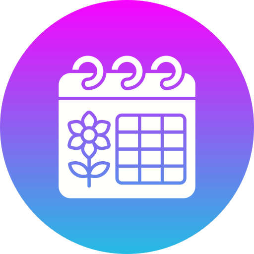 kalendarz wiosenny Generic gradient fill ikona