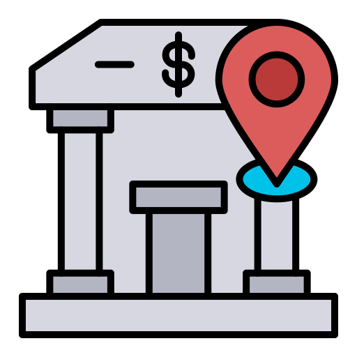 Bank location Generic color lineal-color icon