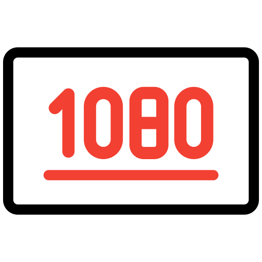 1080p Generic color outline icon