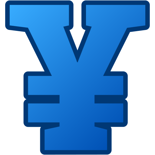 yen-symbool Generic gradient lineal-color icoon
