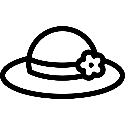 Солнечная шляпа Generic black outline иконка