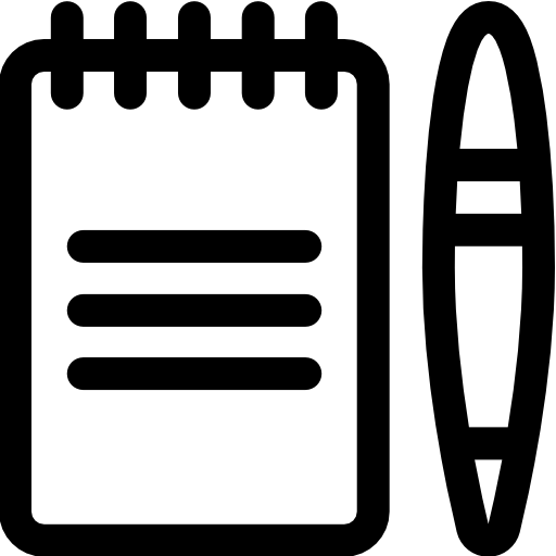 nota Basic Rounded Lineal icono