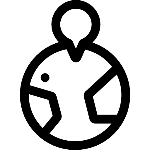 지구 행성 Basic Rounded Lineal icon