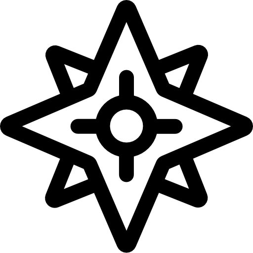 rosa dei venti Basic Rounded Lineal icona