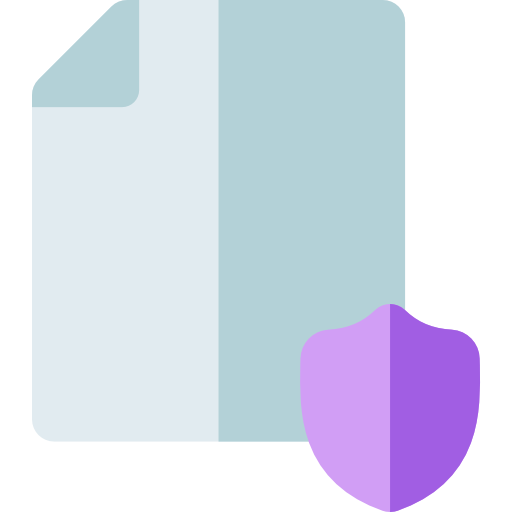 ochrona plików Basic Rounded Flat ikona