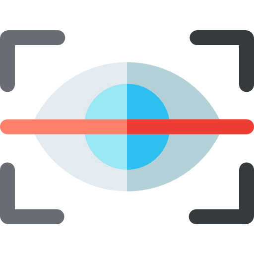 tomografia ocular Basic Rounded Flat Ícone
